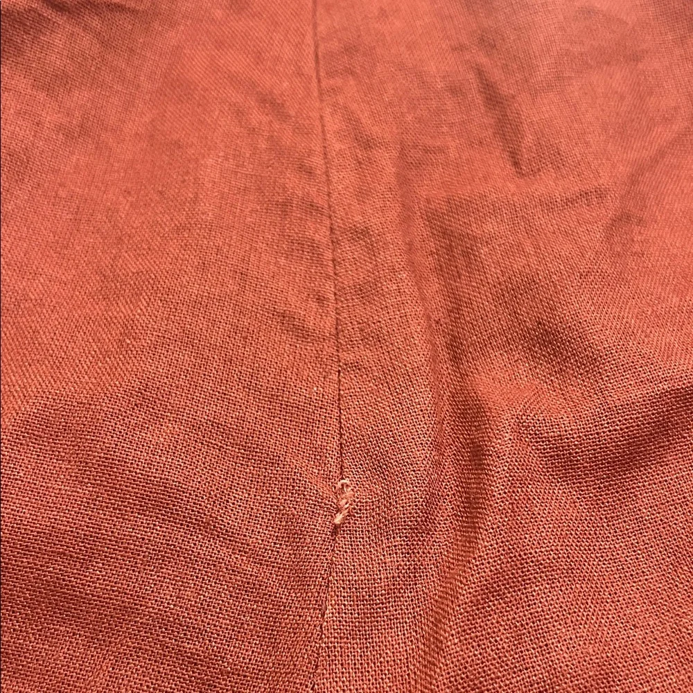 Zara Elegant linen Strapless Rust jumpsuit - Picture 8 of 16